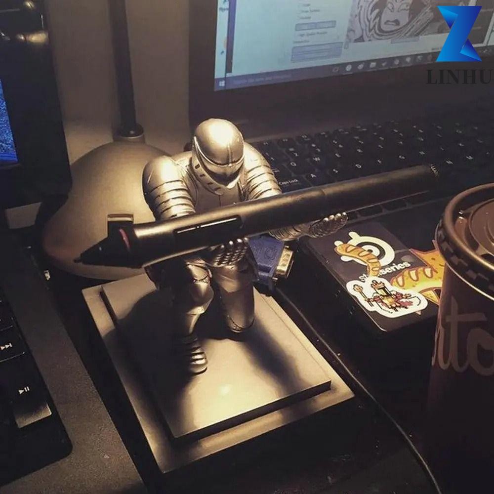 Linhu Executive Knight Pen Holder Armor Hero Văn phòng phẩm Đồ trang trí
