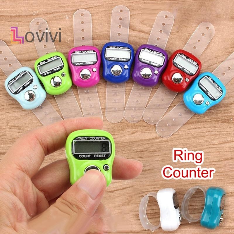 [Lovivivi] Vòng đếm ngón tay LED Điện tử cầm tay Tally Counter Clicker Counter Ring MỚI