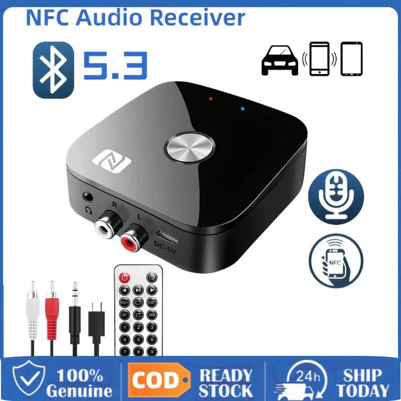 [Giao hàng VN] Bộ Thu Tín Hiệu Âm Thanh Bluetooth 5.3 RCA 3.5mm AUX USB Stereo NFC BT 5.0 Không Dây 