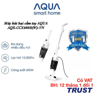 Máy hút bụi cầm tay Aqua CCX600R lực hút 15000Pa 600W, bộ lọc bụi mịn HEPA - BH 12T