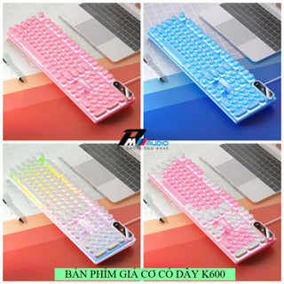 Bàn Phím Giả Cơ Có Dây K600 Nút Tròn Led Xuyên Chữ Chuột G5/G15 Dùng Cho Máy Tính Laptop Chuyên Game Làm Việc Văn Phòng