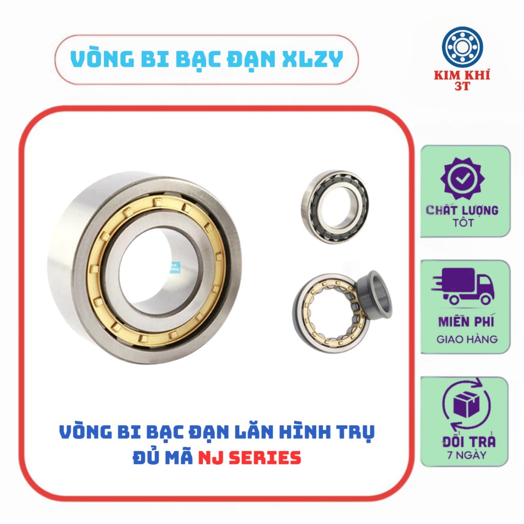 Vòng bi bạc đạn đũa trụ NJ 202 203 204 205 206 207 208 209 210 - Vòng bi chính hãng XLZY