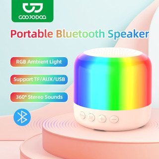 Loa Bluetooth Goojodoq Loa mini di động 360° Chất lượng âm thanh HIFI có đèn LED hỗ trợ thẻ TF