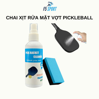  Chai xịt vệ sinh mặt vợt Pickleball an toàn với mọi bề mặt vợt tặng tấm bọt biển và khăn lau 