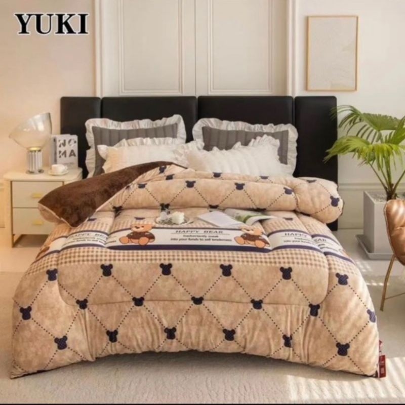 Chăn Nỉ Lông Thỏ YUKI Mùa Đông , Chăn Yuki 2MX2M2 Xuất Nhật Dày Dặn Ấm Áp