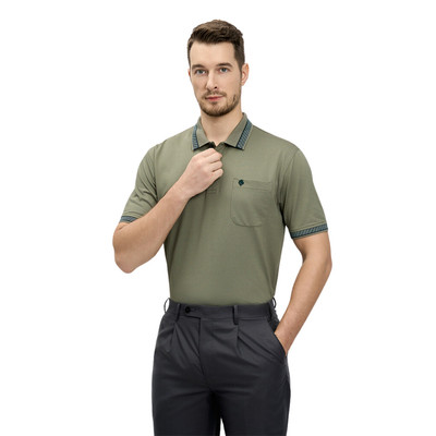 Áo thun Polo có túi SAN SCIARO vải cotton phom regular SS00000001