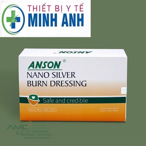 1 miêng (Gạc vết thương bỏng nano bạc Anson)Anson nano silver burn dressing