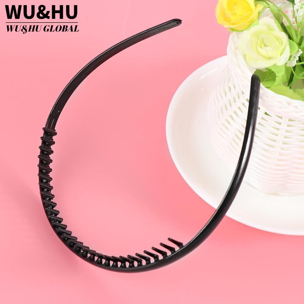 WU&HU    Băng đô cài tóc màu đen cho nam