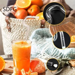 Sdfg 2 Ống Hút Uốn Cong Thẳng, Ống Hút Trong Suốt Chống Nhăn Ống Hút, Ống Hút Uốn Cong Thẳng Sáng Tạo Chống Lão Hóa Ống Hút Uống Thủy Tinh Có Thể Tái Sử Dụng Giảm Nếp Nhăn Môi