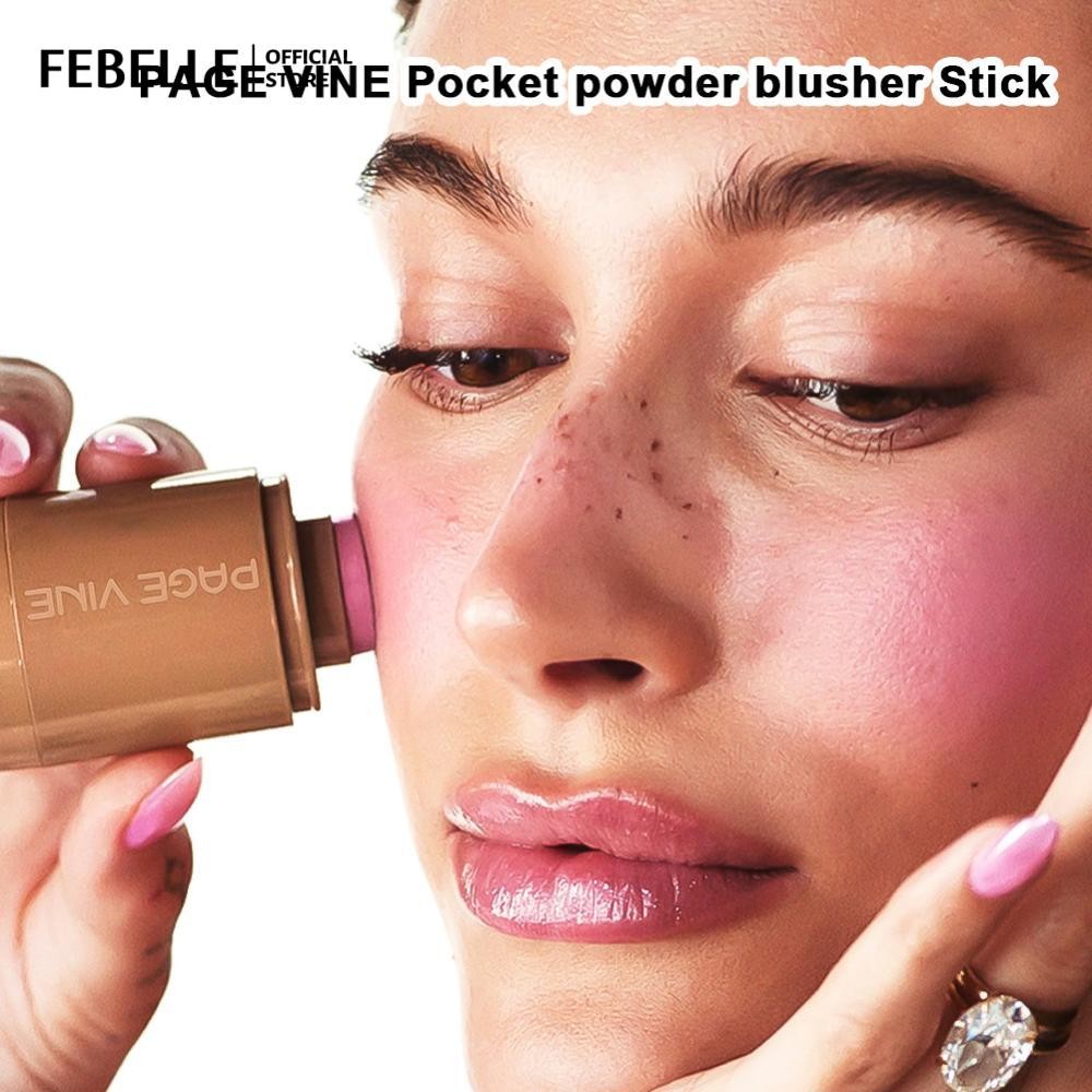 Pocket Powder Blusher Stick 6 màu Son bóng Stick Highlights Brightens Natural Matte Rouge Blusher Bl
