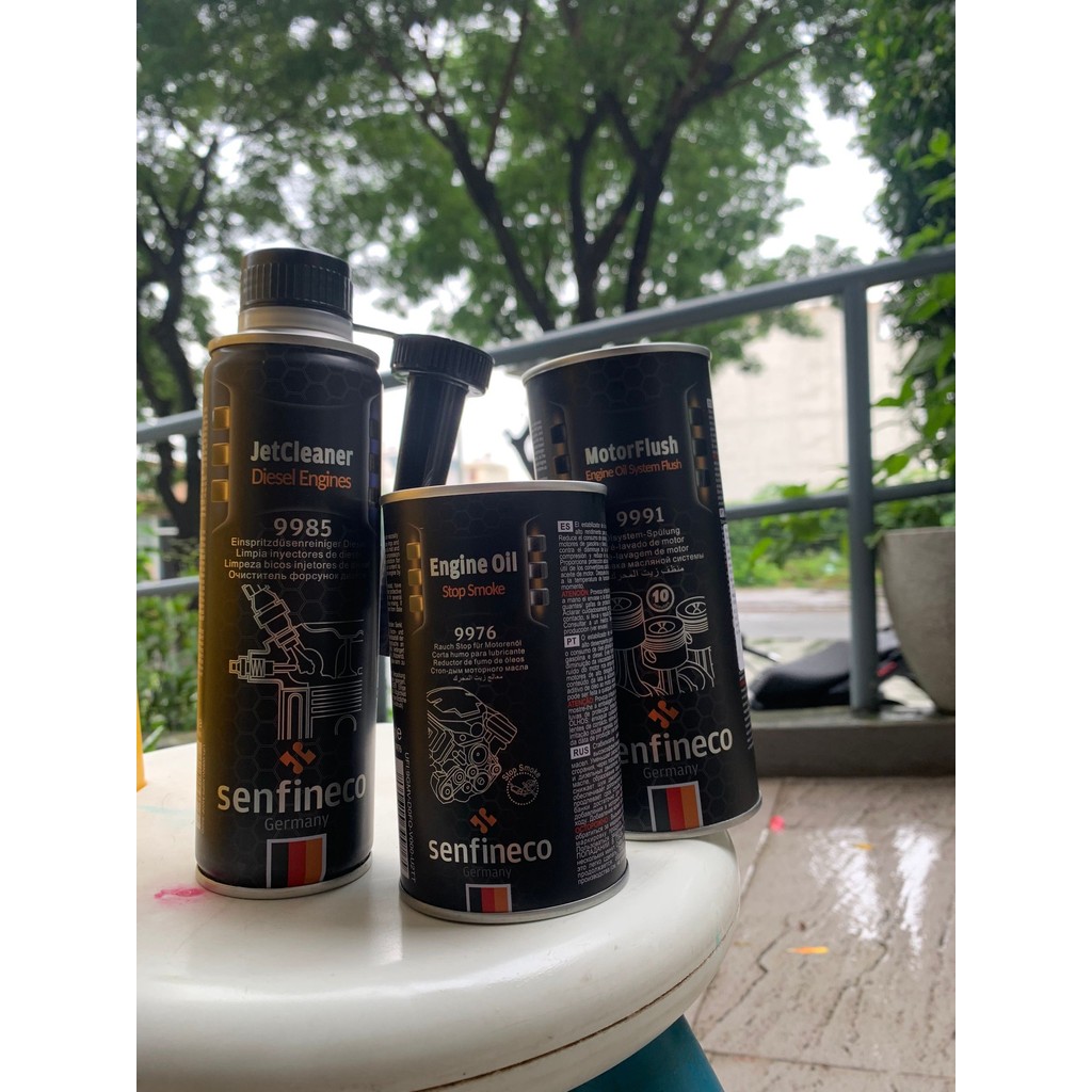 Combo Bảo Dưỡng Máy Dầu - Senfineco Oil Stop Smoke & Flush & Diesel Jet Cleaner 9985 9976 9991