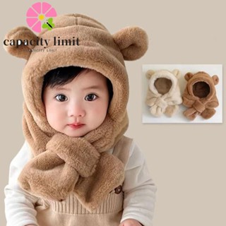 Giới HẠN NĂNG LƯỢNG Mũ sang trọng cho bé, Khăn quàng cổ một mảnh chống gió mùa đông, Mũ bảo vệ tai lông thú giả mềm mại ngoài trời dễ thương cho trẻ em