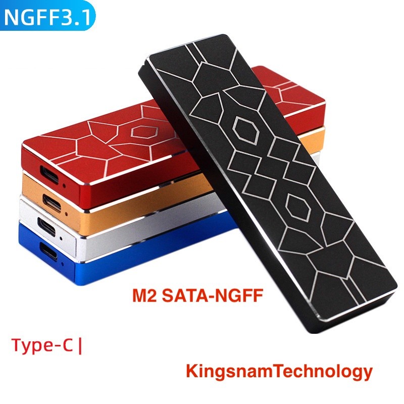 Box ổ cứng M2 SATA SSD M2 NGFF USB C Tản Nhiệt Nhôm nhiều màu cao cấp