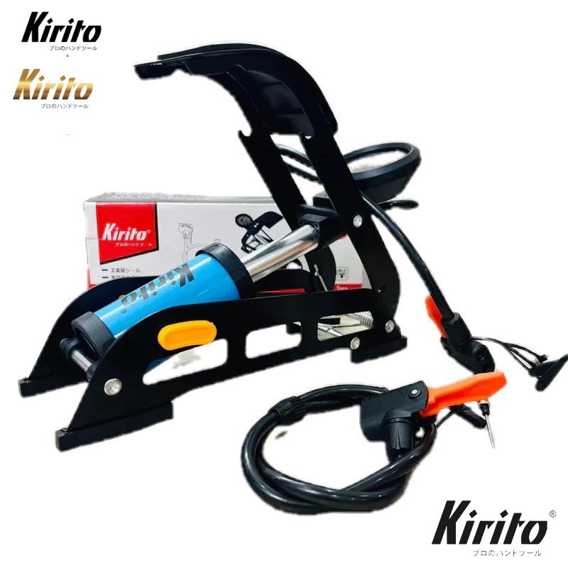 Bơm đạp chân xe đạp xe máy,bơm xe đạp xe máy Kirito Nhật Bản,bơm xe đạp chân,bơm hơi đạp chân,bơm đa