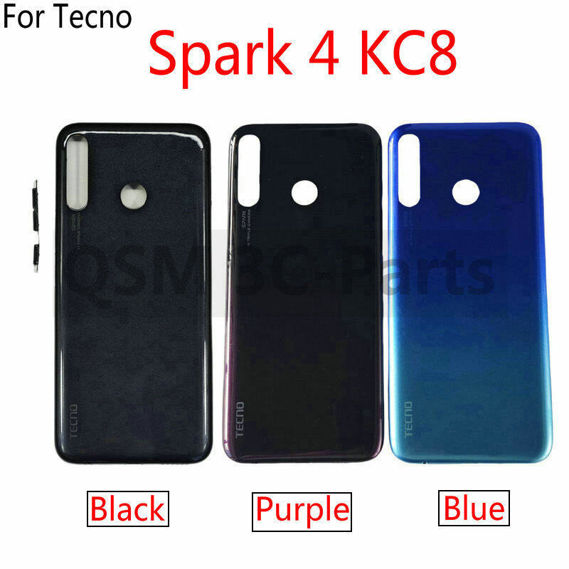Vỏ Mặt Sau Vỏ Pin Cửa Có Nút Bên Thay Thế Cho Tecno Spark 4 KC8
