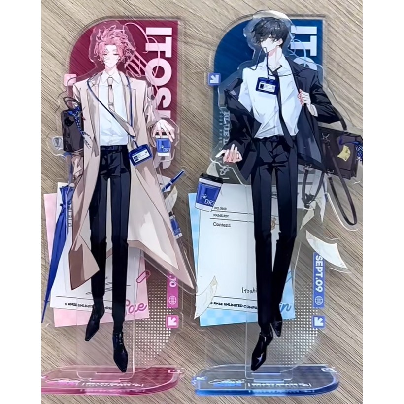 Khóa Xanh Salaried Man Series Acrylic Đứng Itoshi Rin Hình Itoshi Sae Standee Hiển Thị Anime Hàng Bộ