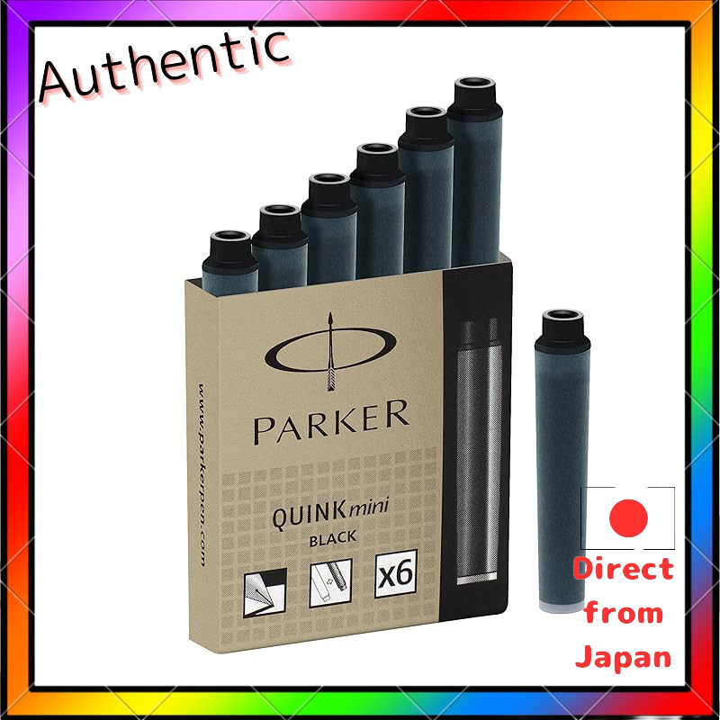 Parker Mini Cartridge Ink Quink Black S1163210/S0767220 Genuine Import
