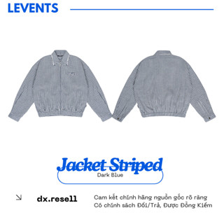 Áo khoác Levents Striped Boxy Khaki Jacket/ Dark Blue