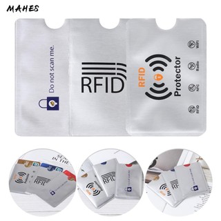 MAHES 10 Chiếc Thẻ Bảo Vệ Tay Chống Quét Rfid Chặn Nhôm Chống Rfid Ví