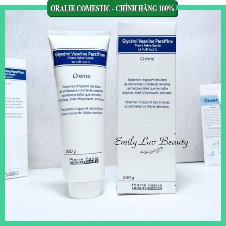 Kem nẻ Dexeryl nẻ chàm Glycerol Vaseline Paraffine Creme (250g) Pháp dưỡng ẩm giúp da không khô rát,