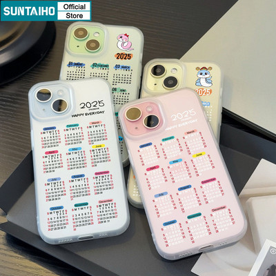 Suntaiho Ốp Lưng iPhone Đẹp sang chảnh Thời Trang 2025 Họa Tiết Lịch Trong Suốt Mờ Dành Ốp điện thoại TPU Silicon Mềm Cao Cấp Chống Sốc Cho Iphone 16 15 14 12 13 11 Pro Max IP 7 8 Plus Iphon X Xs XR Xs Max Hàn quốc Ốp Lưng