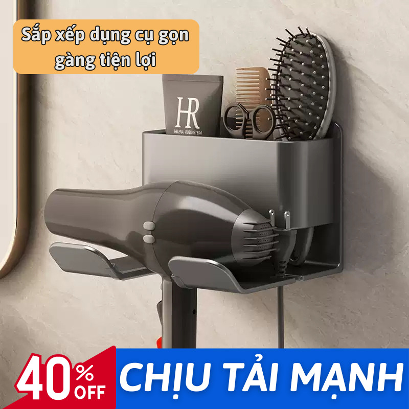 Giá Treo Máy Sấy Tóc Joful Home Dán Tường Nhôm Hàng Không, Không Cần Khoan