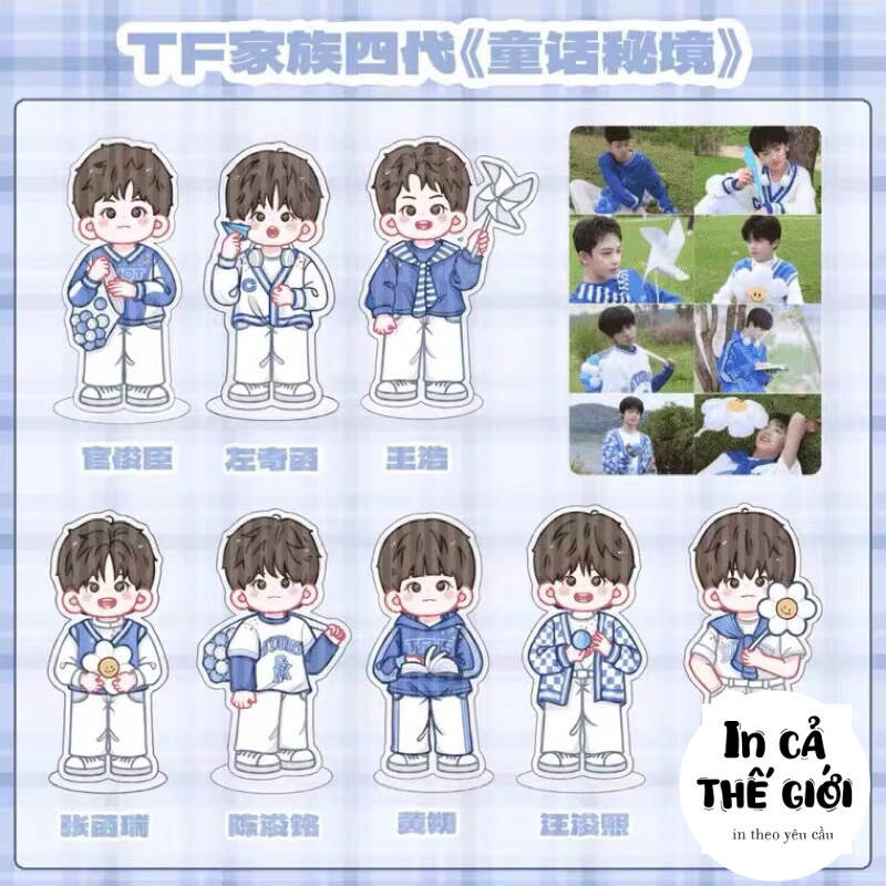 Standee mô hình tượng thành viên nhóm F4 TF GIA TỘC