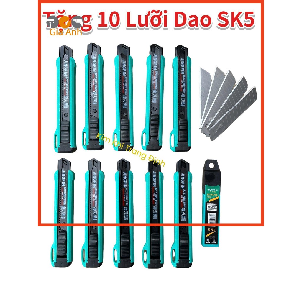 [Tặng 10 lưỡi dao SK5] Combo 10 dao dọc giấy A815 Gofuther làm bằng chất thép SK-5 siêu sắc bén