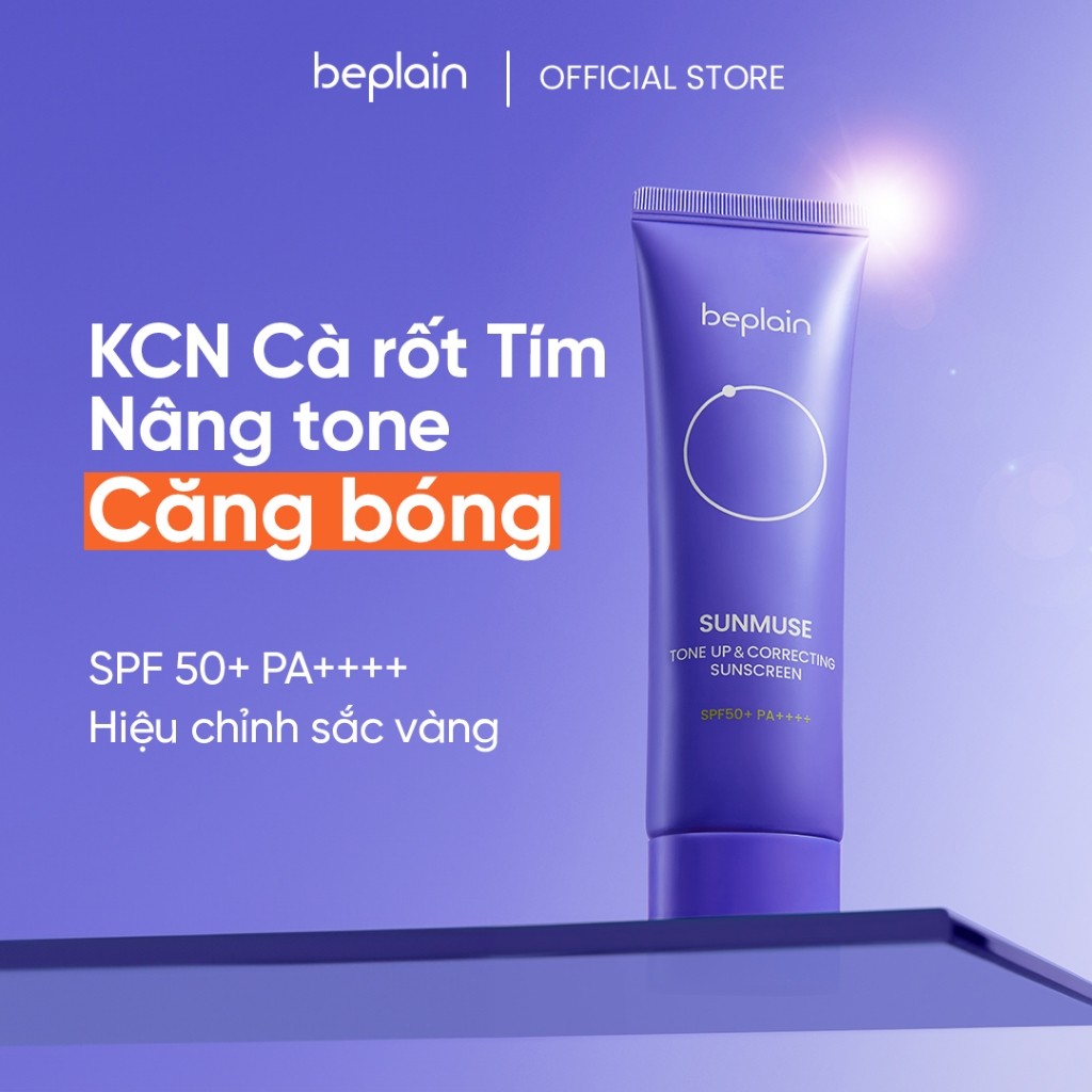 Kem chống nắng BEPLAIN Sunmuse lai Vật Lý & Hoá Học Nâng Tone & Hiệu chỉnh da SPF 50+ PA++++ 50ml