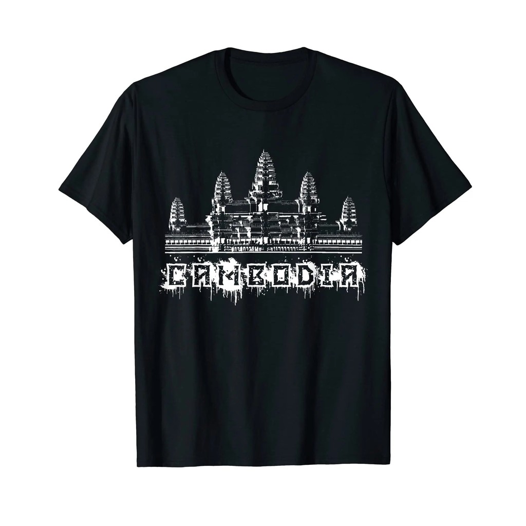Áo Thun Du Lịch Cổ Tròn 1 Campuchia Angkor Wat Khmer Dành Cho Nam Nữ Mềm Mại Và Thoải Mái S-5XL
