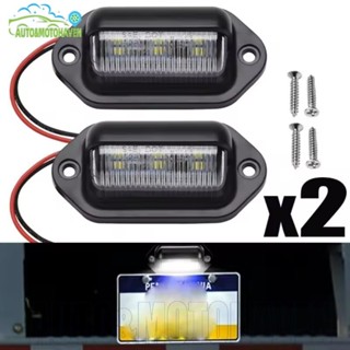  Đèn biển số LED ô tô 6 - Đèn biển số sản phẩm ô tô - Đèn LED 12-24V chống nước - Đèn xe tải SUV Trailer Van Tag Step Lamp - Biển số Bóng đèn bên trắng 