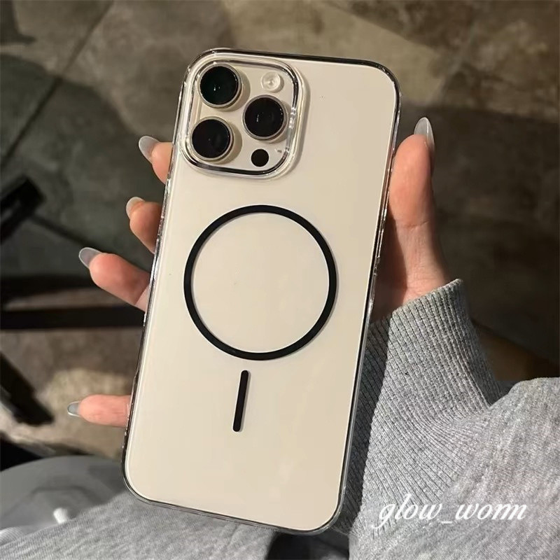 Ốp điện thoại từ tính Acrylic trong suốt HD Tương thích với iPhone 16 15 14 13 12 11 Pro Max Plus Vỏ không dây