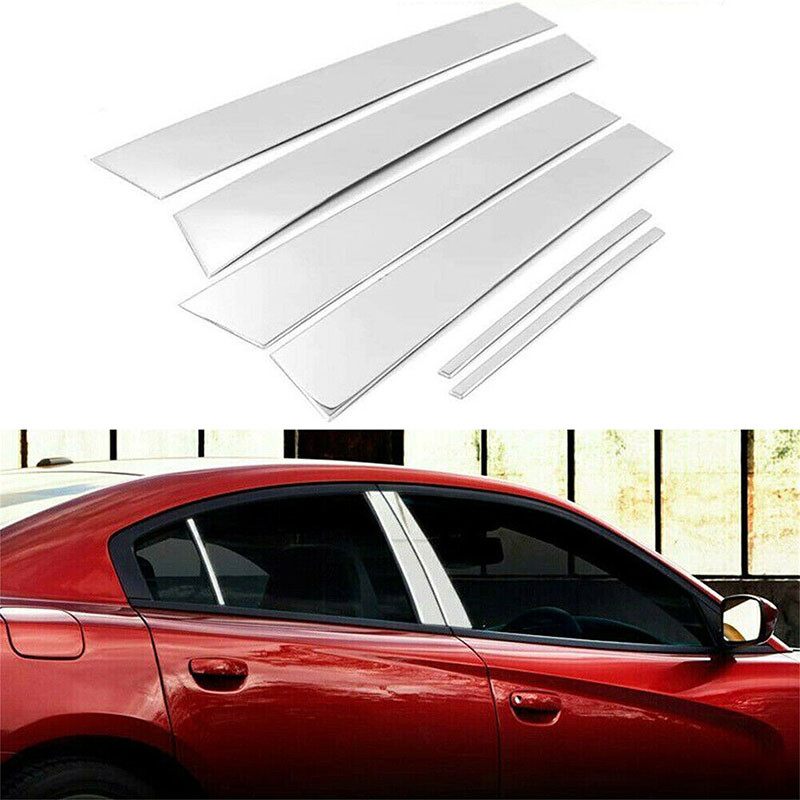 [Hàng Spot] 6 Cái / bộ Cửa Xe Ô Tô Trung Tâm Cột Giữa BC Trụ Cột Bài Bao Viền Cho Dodge Charger 2011
