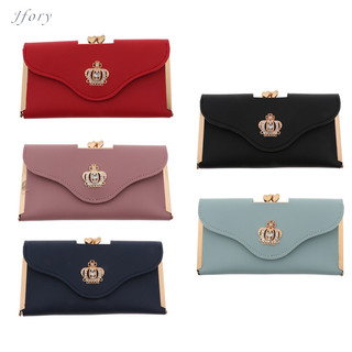 Jfory Thời Trang Nữ Ví ID Thẻ Buổi Tối Ví Kim Cương Giả Vương Miện Túi Da Túi Xách