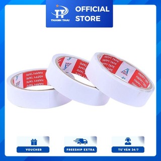 Băng dính 2 mặt 1cm, 2cm dài 8m