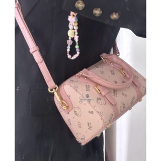 Túi đeo chéo một vai Deere JACK dành cho nữ, túi Boston thông thường hoạt hình Katie màu hồng