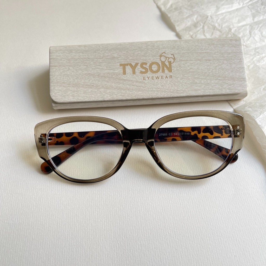 Gọng kính mắt mèo TYSON gọng kính kính mắt thời trang nữ lắp cận tặng hộp khăn 27005