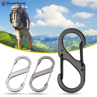 Dreamforest 10 Chiếc Loại S Thép Không Gỉ Carabiner Có Khóa Móc Khóa Mini Chống Trộm Cắm Trại Ngoài Trời Ba Lô Khóa Móc Khóa Dụng Cụ M9W2