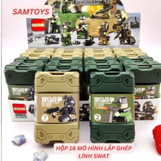 Mô Hình Lắp Ráp Hộp Nhựa Mù 16 Box Đồ Chơi Xếp Hình Biệt Đội Swat , Quân Đội , Siêu Nhân, SKibidiToilet Loại Đẹp