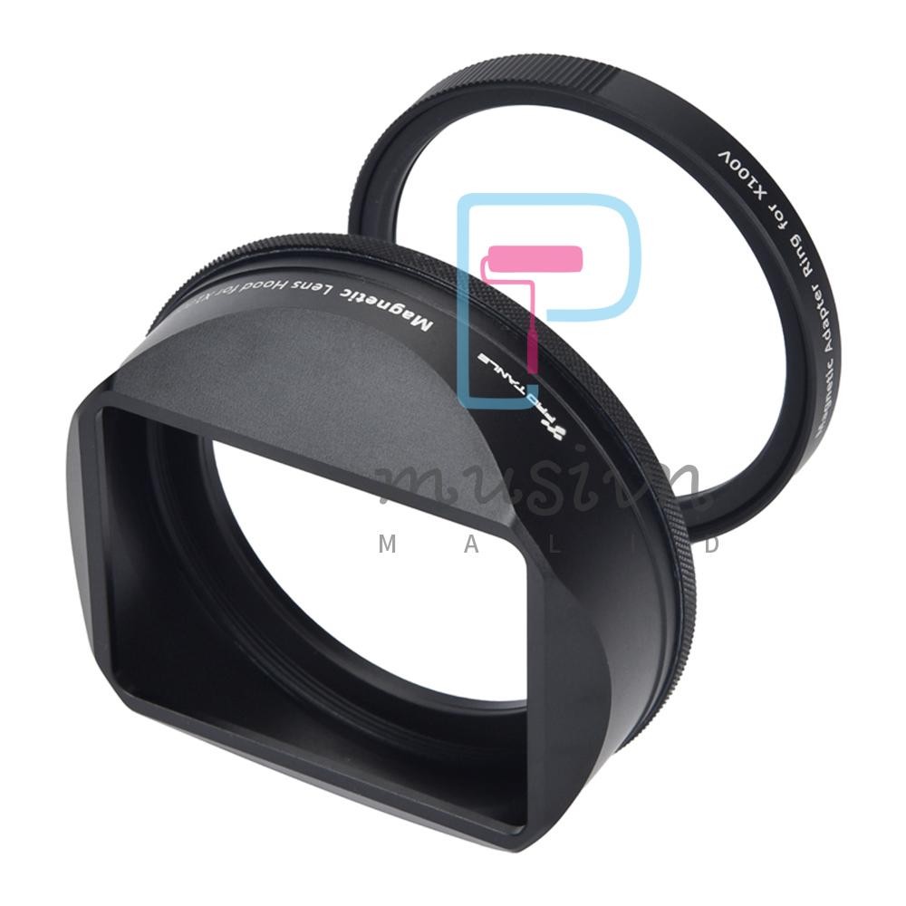 Pro TANLE Square Metal Lens Hood Thay thế cho Fujifilm Fuji X100VI Phụ kiện máy ảnh Lắp đặt từ tính