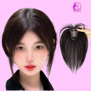 Tóc giả che hói 25cm cho nữ, Kẹp tóc mái che hói phủ bạc siêu lưới loại đẹp