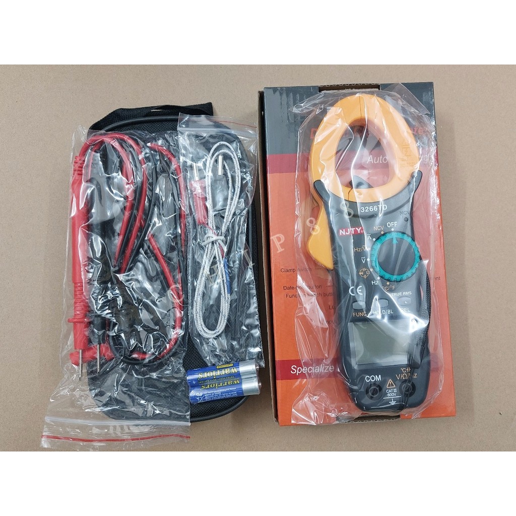Ampe Kìm Kẹp Dòng NJTY 3266TD Đo Tụ Điện Nhiệt Độ Đồng Hồ Vạn Năng Mới 100%