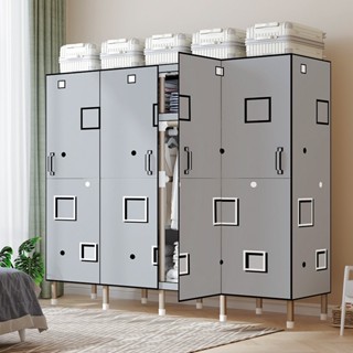 Tủ quần áo tủ đựng quần áo Khung Thép Chốt Thép tủ treo quần áo lắp ráp đa năng cửa cánh kín tuvaidequanaoTL