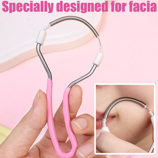 Dụng cụ tẩy lông mặt bằng thép không gỉ - Con lăn lò xo cầm tay - Dụng cụ chăm sóc da - Thiết bị mát xa con lăn mỡ