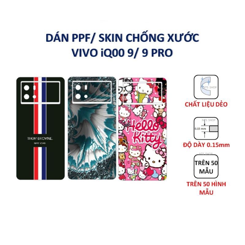Dán PPF/ Skin 3M thom browne mặt lưng, camera VIVO iQ00 9/ 9 PRO VTstore