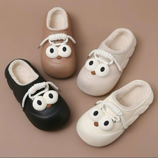 DÉP SỤC NỮ ĐẾ DÀY ẤM ÁP BÊN TRONG LÓT LÔNG BÊN NGOÀI CHẤT EVA KHÔNG NGẤM NƯỚC [ dây đeo mắt ]