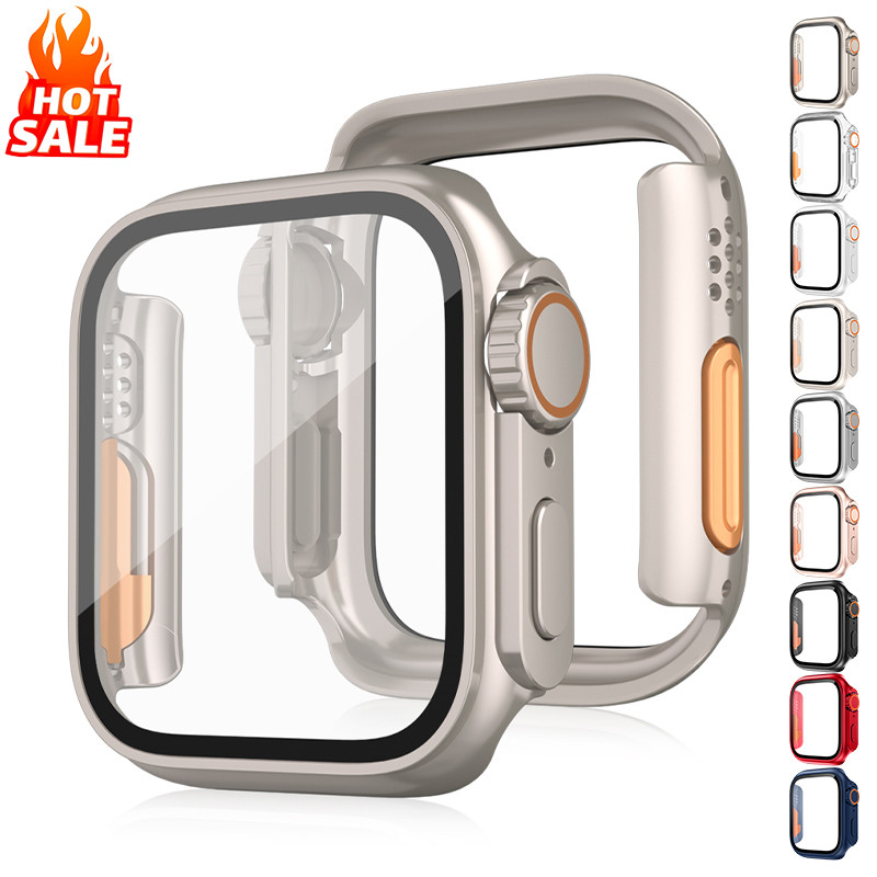 Nâng cấp lên Ultra 2 49mm Glass Film Cover PC Case cho Apple Watch 11 10 46mm 45mm 44mm 42mm 41mm 40