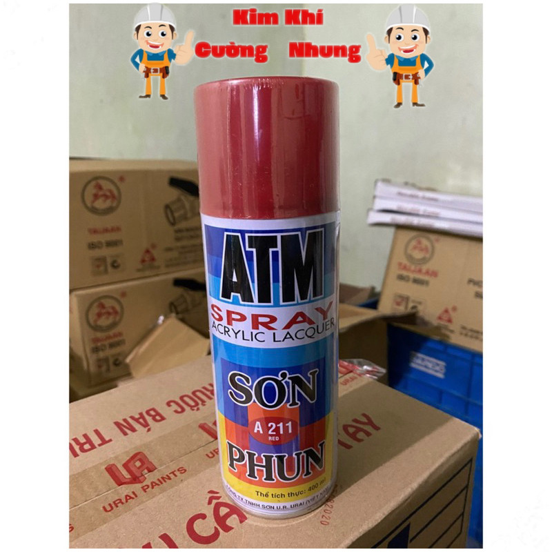 Sơn xịt ATM Đỏ 211- Cam 226