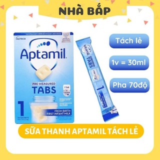  Sữa thanh Aptamil UK tách lẻ 1 thanh cho bé 0 - 6 tháng hộp 24 thanh - Nhà Bắp Store 