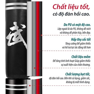 [MALL] BG Trụ đấm bốc Boxing Pile BG Red/Black mẫu hót 2025, chất liệu PU cao cấp